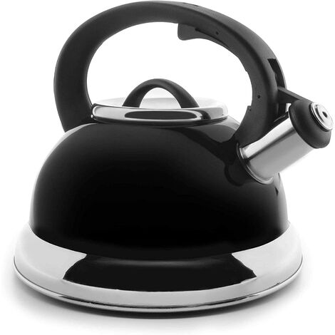 Lacor - 68644 - Hervidor Silvante 2,5 Litros - Negro. Apto para cocina de inducción