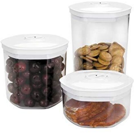 LACOR 69051 Set 3 barattoli sottovuoto, Plastica