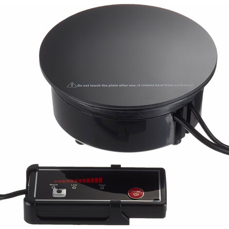 Lacor - 69139 - Piastra Elettrica a Induzione per Scaldavivande (700W, Ø18 cm) con Regolatore di Temperatura, Ideale per Buffet, Eventi o Catering, Uso Professionale, Colore Nero