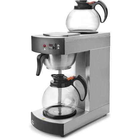 Lacor - 69272 - Cafetière Électrique avec 2 Carafes 2100W 1,8 Litres - Gris