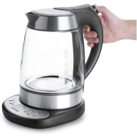 Lacor - 69292 - Hervidor Agua eléctrico de Cristal 1.7 Litros 2200w Inox.