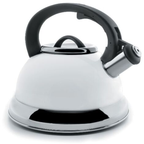 Lacor Bouilloire Sifflante 2,5 L Blanc Élégant Rétro