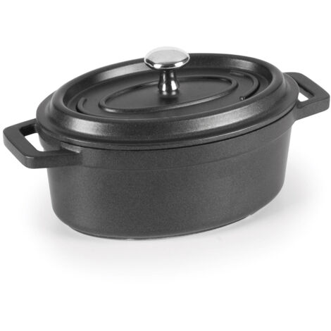 Lacor - Cocotte ovale 12x8,5 cm en fonte noir