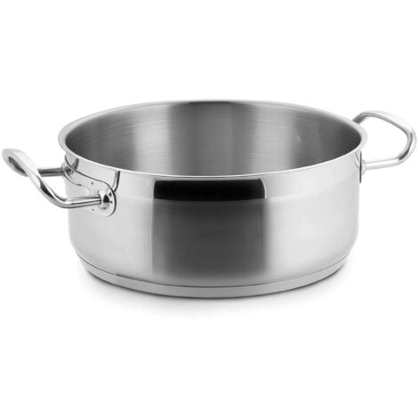 Lacor Eco-Chef Pentola per Arrosti Senza Coperchio, Argento, 28 cm