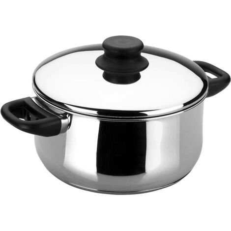 Lacor Garinox Pentola con Coperchio, Argento, 20 cm