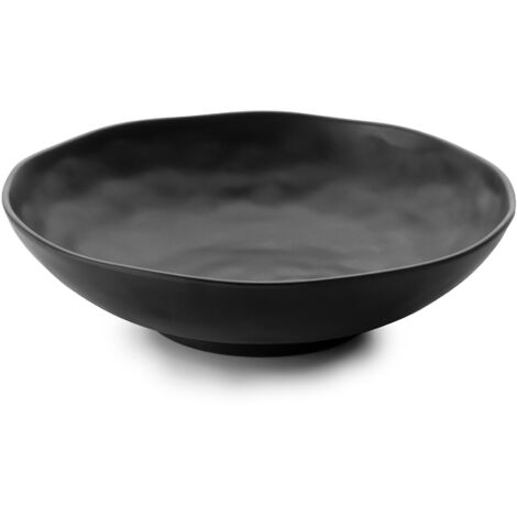 Lacor-Piatto rotondo in melamina, 8 cm, diametro 31 cm nero