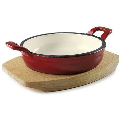 LACOR Roter runder Eisentopf, 470 ml - 16,2 x 3 cm
