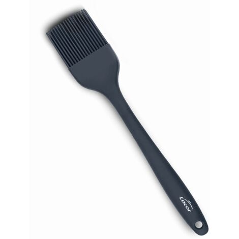 Lacor Spazzola da Cucina Grigia, Spazzola in Silicone, Utensili da Cucina, Manico Ergonomico, Antiaderente, Resistente alle alte Temperature, Lavabile in Lavastoviglie, Lunghezza 27.5 cm, 64465