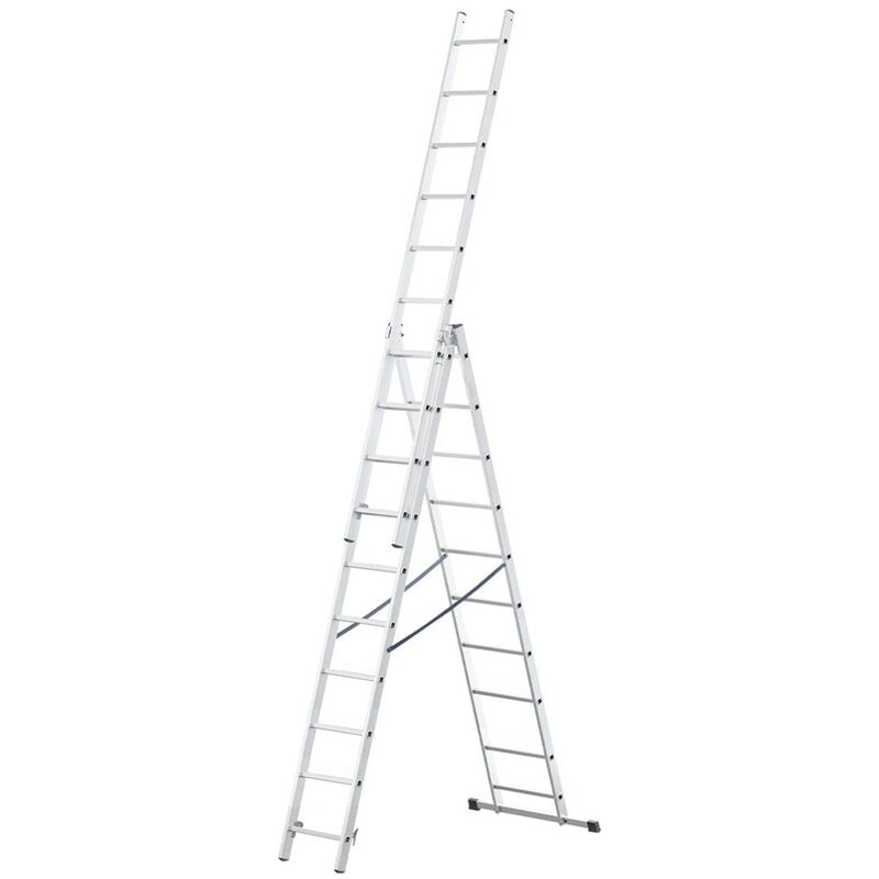 LAD Echelle transformable en aluminium 3 plans 10 marches