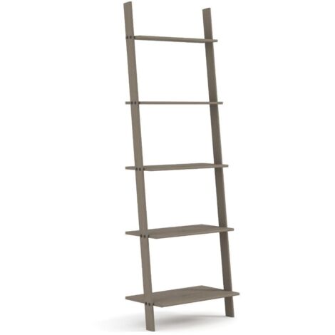 Ladder Shelving Unit 5 Shelves Grey Corona Waxed Living Home Furniture Unit