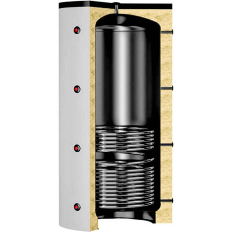Laddotank Pufferspeicher mit einem WT, 800L, 100mm Vliesdämmung