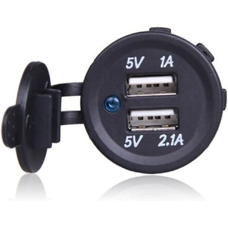 12V Duo USB Lade Adapter Ladegerät Zigarettenanzünder 2,4A 2400 mAh Kfz Auto  Pkw