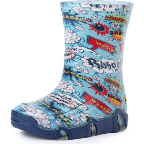 Ladeheid Bottes de Pluie Chaussure Enfant Fille Garçon SwkBW 26 (Multicolore Bang, 21/22 EU)