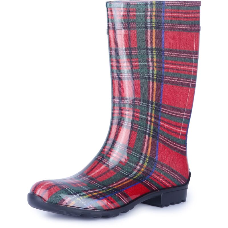 Ladeheid Bottes de Pluie Femme en Caoutchouc PVC avec Semelle Extérieure Antidérapante 100% Imperméable Chaussures pour Femmes résistantes à l'eau