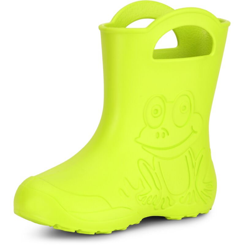Ladeheid EVA Bottes de Pluie Enfant Bottes en Caoutchouc Légères pour Enfants pour Garçons et Filles LA-CA-01 (Citron Vert, 22/23 EU)
