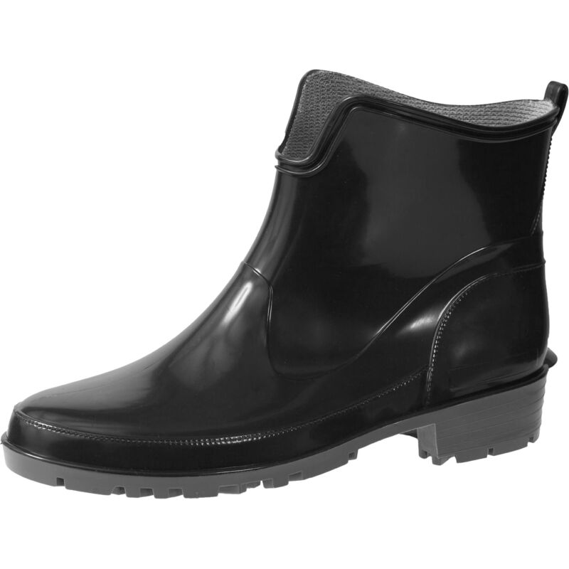 Ladeheid Bottes en Caoutchouc pour Femmes Courtes Bottines Imperméables Bottes de Pluie Élégantes et Confortables LA-930 (Noir, 38 EU)