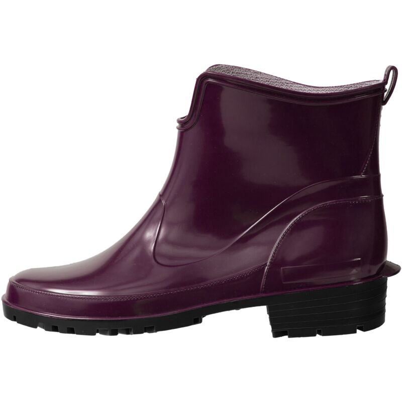 Ladeheid Bottes en Caoutchouc pour Femmes Courtes Bottines Imperméables Bottes de Pluie Élégantes et Confortables LA-930 (Bordeaux/Noir, 42 EU)