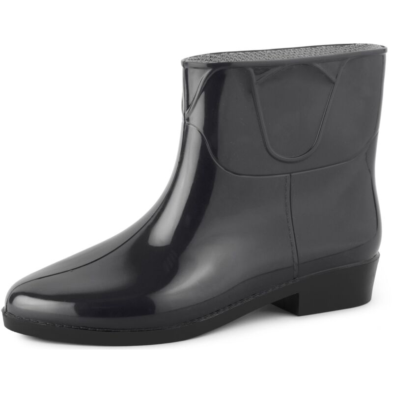 Ladeheid Bottines Bottes de Pluie Chaussure Femme LAZT201801 (Noir/Noir, 41 EU)