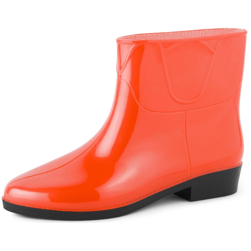 Ladeheid Bottines Bottes de Pluie Chaussure Femme LAZT201801 (Orange, 39 EU)