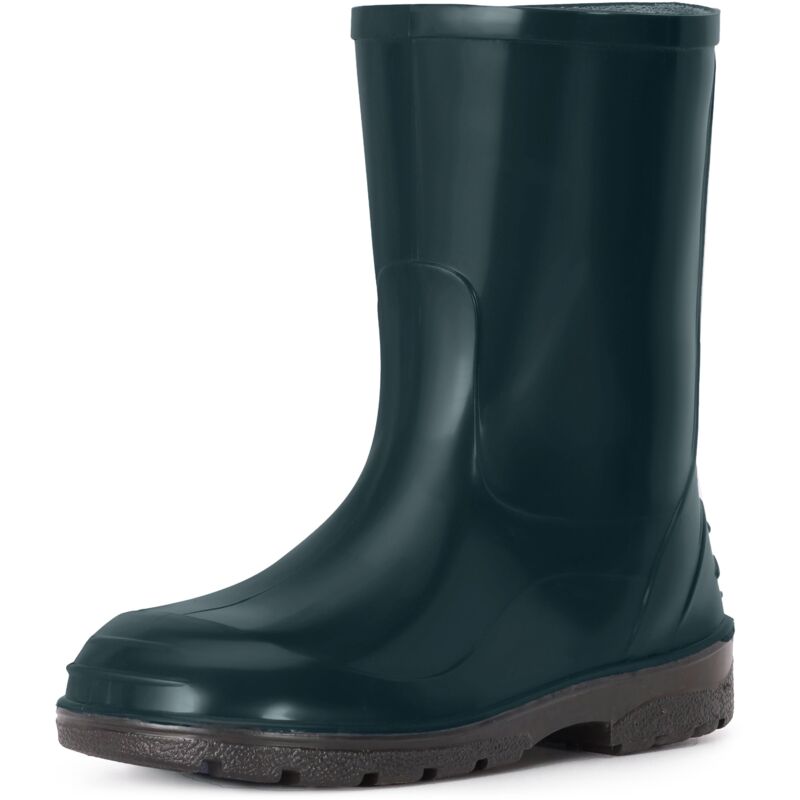 Ladeheid Chaussures en Caoutchouc imperméables Hautes pour Enfants - Bottes de Pluie pour garçons et Filles LA-939 (Vert Foncé, 30 EU)
