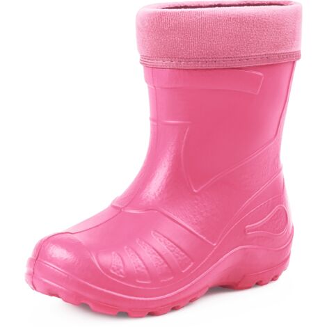 Ladeheid EVA Bottes de Pluie Unisexe Enfant Fille Garçon KL050 (Rose Clair, 30 EU)