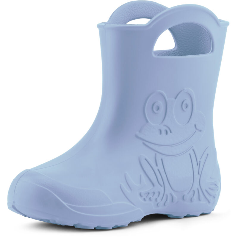 Ladeheid Eva Federleichte Kinder Gummistiefel Für Jungen Und Mädchen Regenschuhe Bequeme Und Wasserdichte Regenstiefel Kinder La-ca-01 (hellblau,