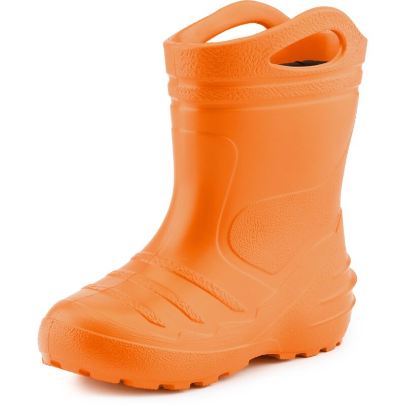 Ladeheid Gummistiefel Kinder Federleichte Eva Regenstiefel Für Mädchen Und Jungen Thermo Gummistiefel Gefüttert Kl051 (orange, 30 Eu)