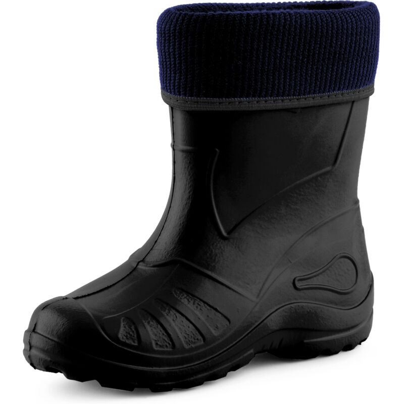 Ladeheid Kinder Mädchen Jungen Federleichte Eva Thermo Gummistiefel Gefüttert Kl058 (schwarz, 31 Eu)