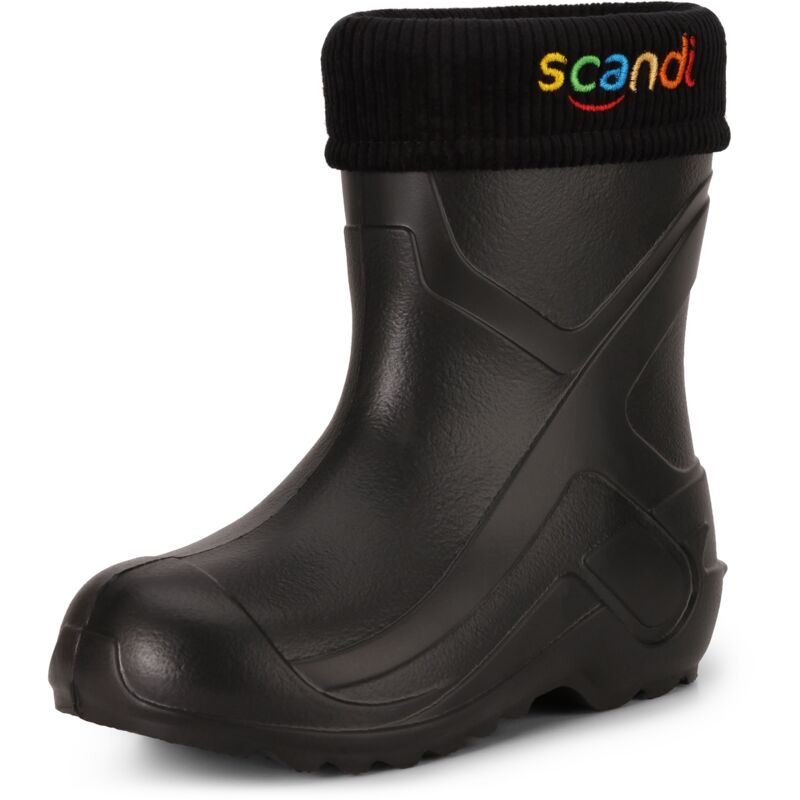 Ladeheid Kinder Mädchen Jungen Federleichte Eva Thermo Gummistiefel Gefüttert La-763 (schwarz, 26 Eu)