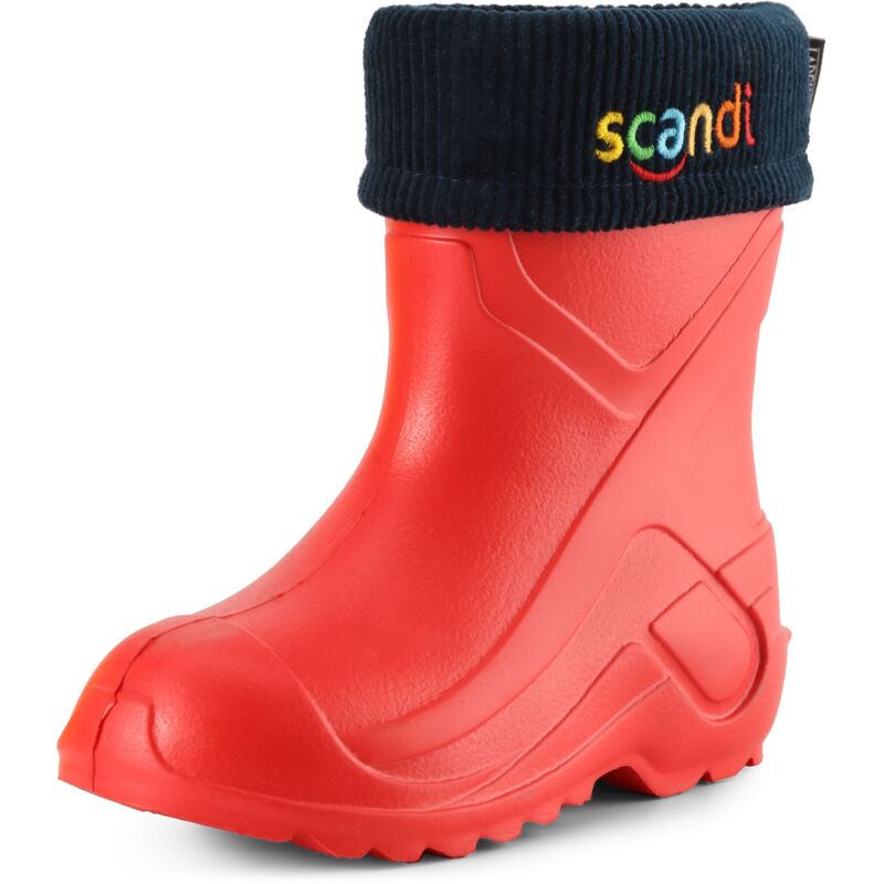 Ladeheid Kinder Mädchen Jungen Federleichte Eva Thermo Gummistiefel Gefüttert La-763 (rot1/marineblau, 33 Eu)