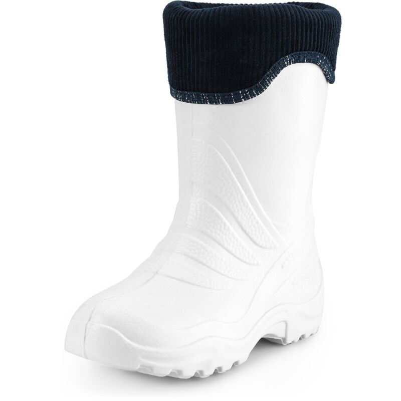 Ladeheid Kinder Mädchen Jungen Federleichte Eva Thermo Gummistiefel Gefüttert La-861 (weiß/blau, 22/23 Eu)