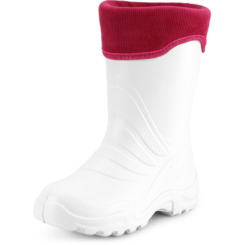 Ladeheid Kinder Mädchen Jungen Federleichte Eva Thermo Gummistiefel Gefüttert La-861 (weiß/rosa, 26/27 Eu)