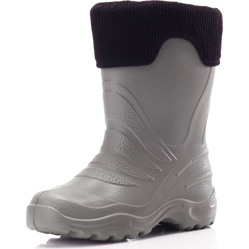 Ladeheid Kinder Mädchen Jungen Federleichte Eva Thermo Gummistiefel Gefüttert La-861/2 (grau/schwarz, 22/23 Eu)