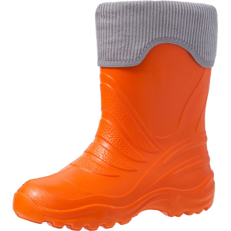 Ladeheid Kinder Mädchen Jungen Federleichte Eva Thermo Gummistiefel Gefüttert La-861 (orange151c/grau, 28/29 Eu)