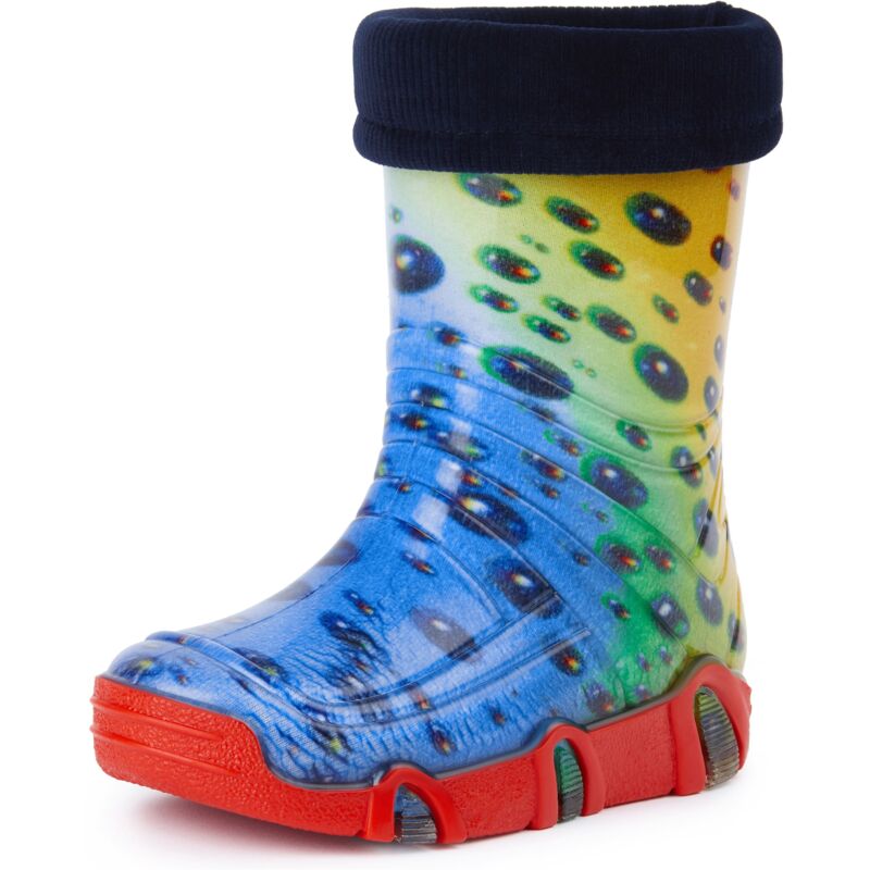 Ladeheid Kinder Mädchen Jungen Gummistiefel Gefüttert Swk 08 (mehrfarbig Wasser, 21/22 Eu)