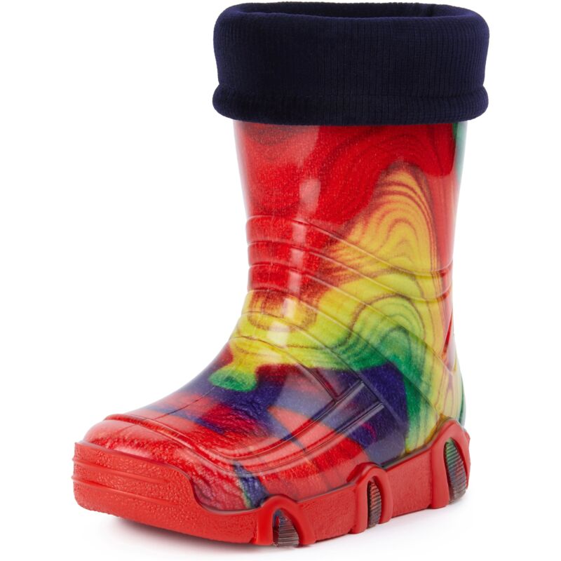 Ladeheid Kinder Mädchen Jungen Gummistiefel Gefüttert Swk 19 (mehrfarbig Regenbogen, 21/22 Eu)