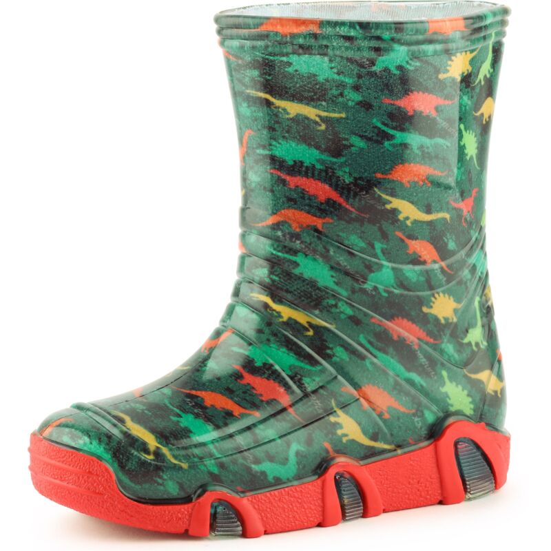Ladeheid Kinder Mädchen Jungen Gummistiefel Swkbw (dunkles Türkis Dinosaurier, 23/24 Eu)