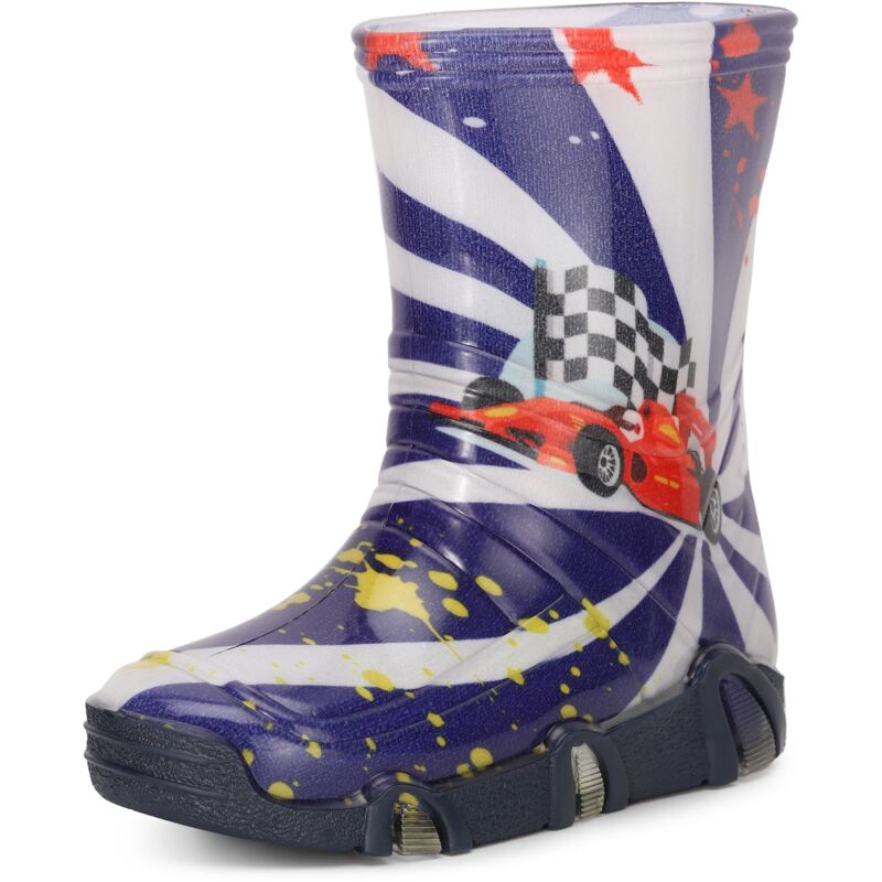 Ladeheid Kinder Mädchen Jungen Gummistiefel Swkbw36 (dunkelblau Auto 36, 31/32 Eu)