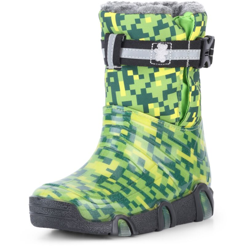 Ladeheid Kinder Mädchen Jungen Schneestiefel Mit Muster Winterstiefel Gummistiefel Gefüttert Lazt008 (05-grün, 29/30 Eu)
