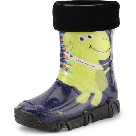 Ladeheid Kinder Mädchen Jungen Gummistiefel Gefüttert Swk2021 (Muster-47, 21/22 EU)