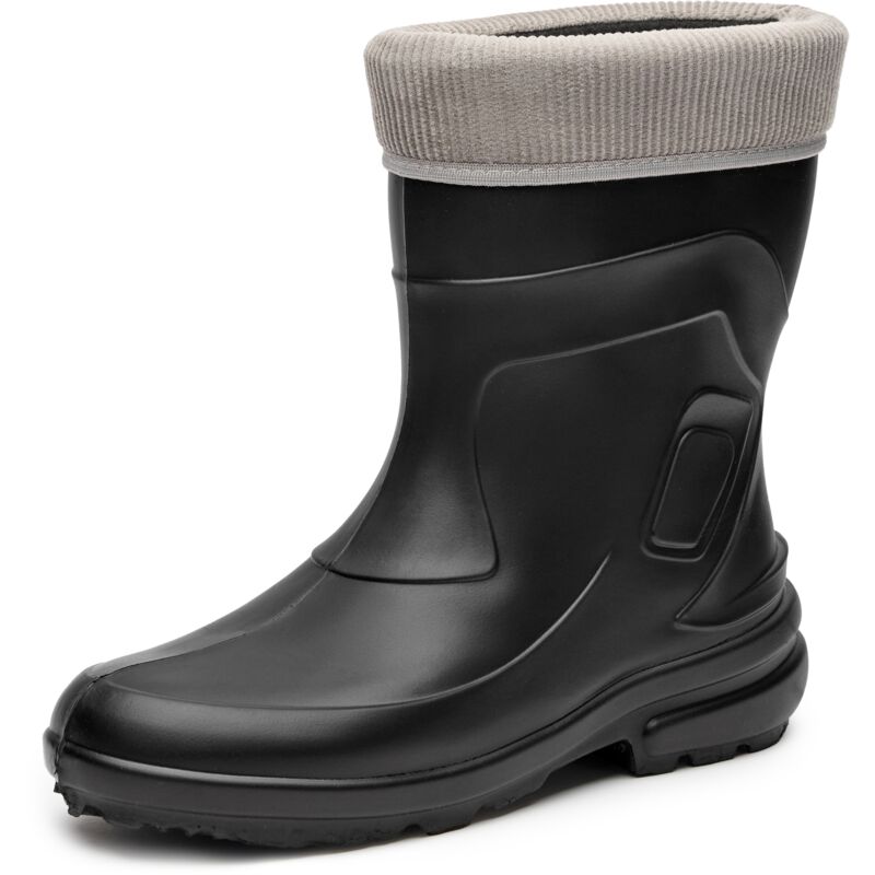 Ladeheid Thermo Eva Gummistiefel Damen Gefüttert Wasserdichte Und Federleichte Regenstiefel Damen La-800-2017 (schwarz/grau, 42 Eu)