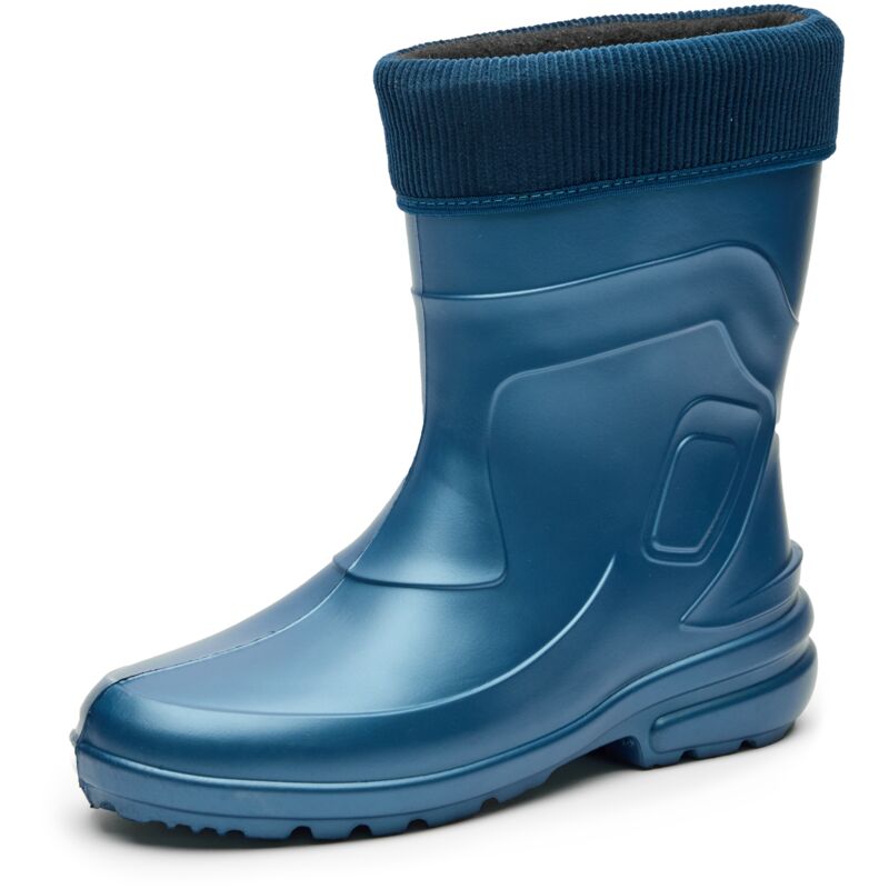 Ladeheid Thermo Eva Gummistiefel Damen Gefüttert Wasserdichte Und Federleichte Regenstiefel Damen La-800-2017 (metal Blau/navy, 38 Eu)