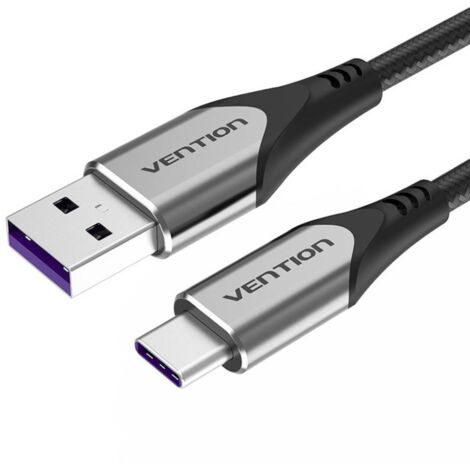 Ladekabel aus Nylongeflecht USB-C auf USB-C Kabel in Grau Datenkabel 480 Mbit/s 2m