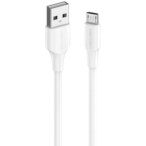 Ladekabel Datenkabel 480 Mbit/s USB 2.0 auf Micro USB 1,5m Kabel in Weiß