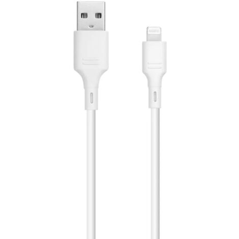 Ladekabel/Datenkabel USB-A kompatibel mit iPhone 100 cm 2,4A in Weiß
