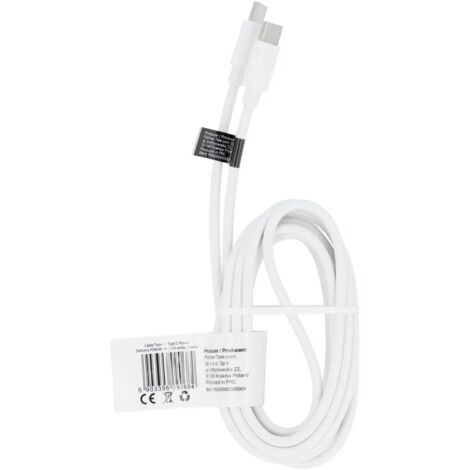 Ladekabel Typ C zu Typ C - PD 60W 3A Ladekabel/Datenkabel weiß 2 Meter