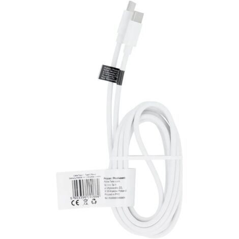 Ladekabel Typ C zu Typ C - PD 60W 3A Ladekabel/Datenkabel weiß 2 Meter