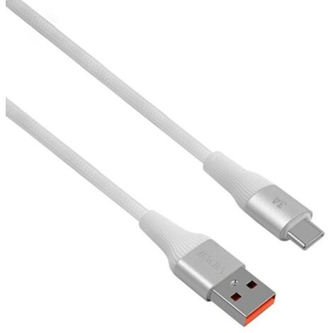 Ladekabel USB - USB-C - Datenkabel 100 cm in Weiß/Silber