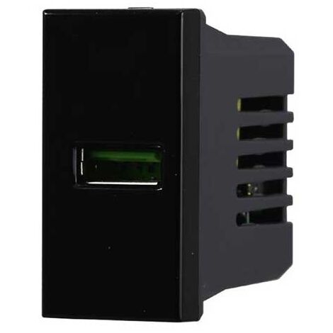 Lademodul mit einer Anschlussbuchse USB Type-A Bticino Axolute kompatibler 5Vdc 2.1A schwarz farbe Ettroit AN2401