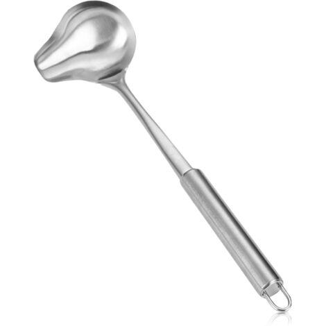 Ladle - Stainless Steel - With Spout - For Soup Sauce Punch Hot Pot - 30 cm - 1 Piece
